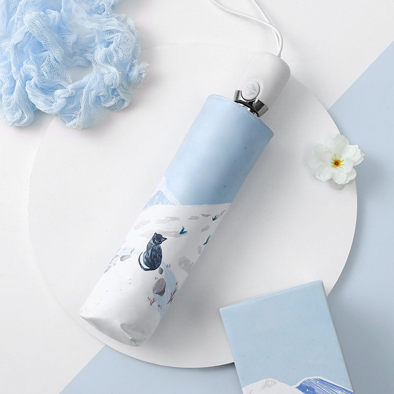 Umbrella female clear and rain dual-use full automatic folding and folding sunshade sun protection against UV Arts and ins student beach umbrellas