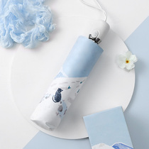 Umbrella Women Sunny and rain Dual-use fully automatic folding sun umbrella sunscreen Anti-UV Arts and Ins students beach umbrellas