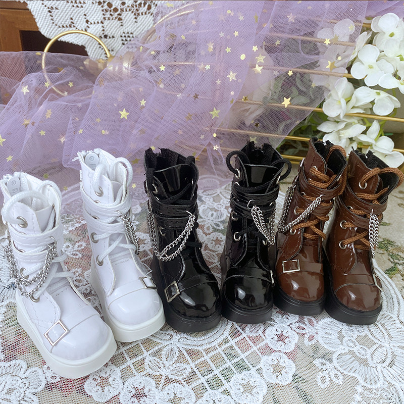 Одежда для кукол BJD 4分bjd靴子娃娃鞋子松糕靴厚底长筒靴朋w克风蜜桃体带炼子马丁靴
