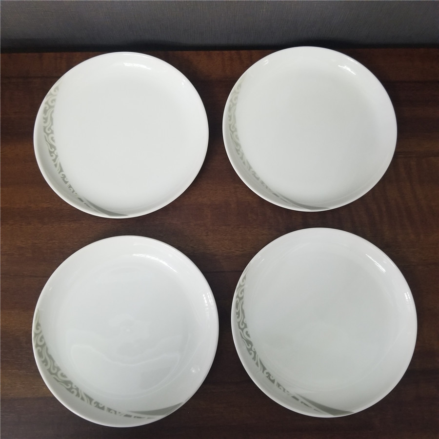 1 serving of 4 cups of Air China special custom-made fine porcelain plate, candy plate, nut plate, snack plate, snack plate