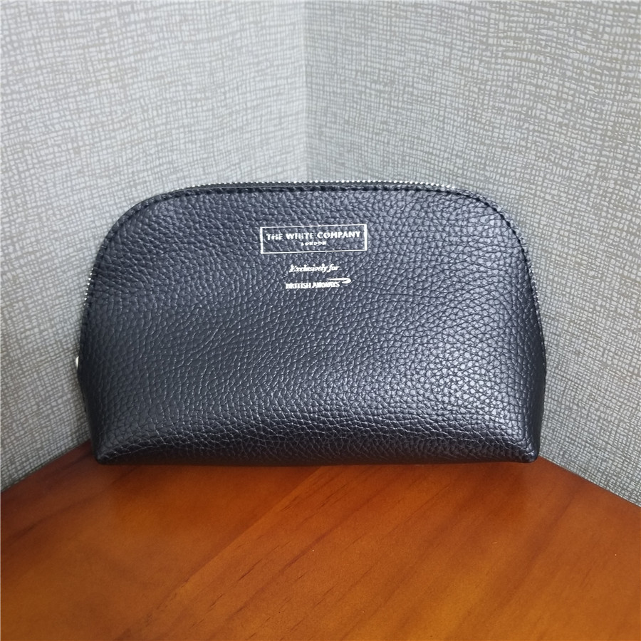 British Airways special custom imported leather wash bag cosmetic bag handbag