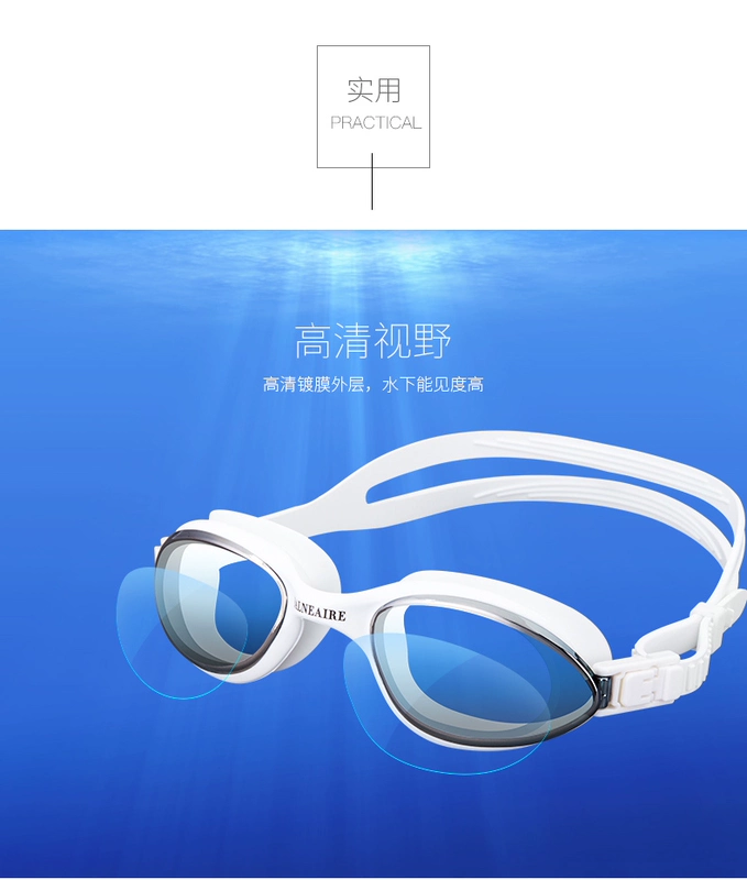 Kính chống nước chống nước Van Dean HD kính bơi thể thao chuyên nghiệp Thiết bị bơi kính mạ kính bơi nam và nữ - Goggles kính bơi thi đấu