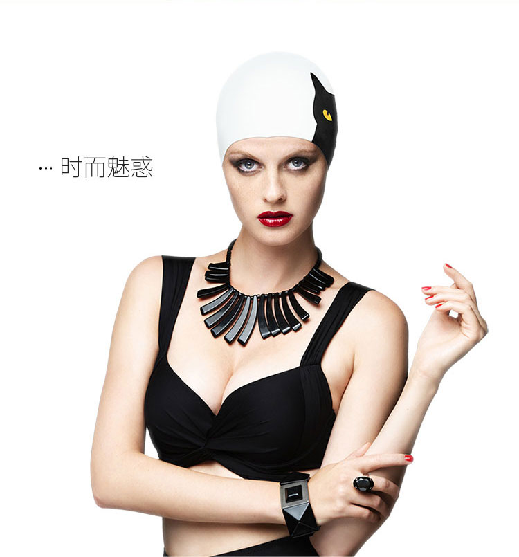 Van Dean silicone mũ bơi nữ Earmuffs tóc dài thời trang mũ bơi thể thao mũ bơi người lớn thiết bị bơi - Mũ bơi nón bơi speedo