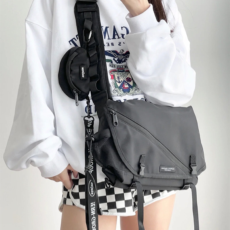 VAOPER Skew Satchel Neutral Wind Mailbag Tooling Package Sports Wind Single Shoulder Bag Men Waterproof Large Capacity Computer Bag