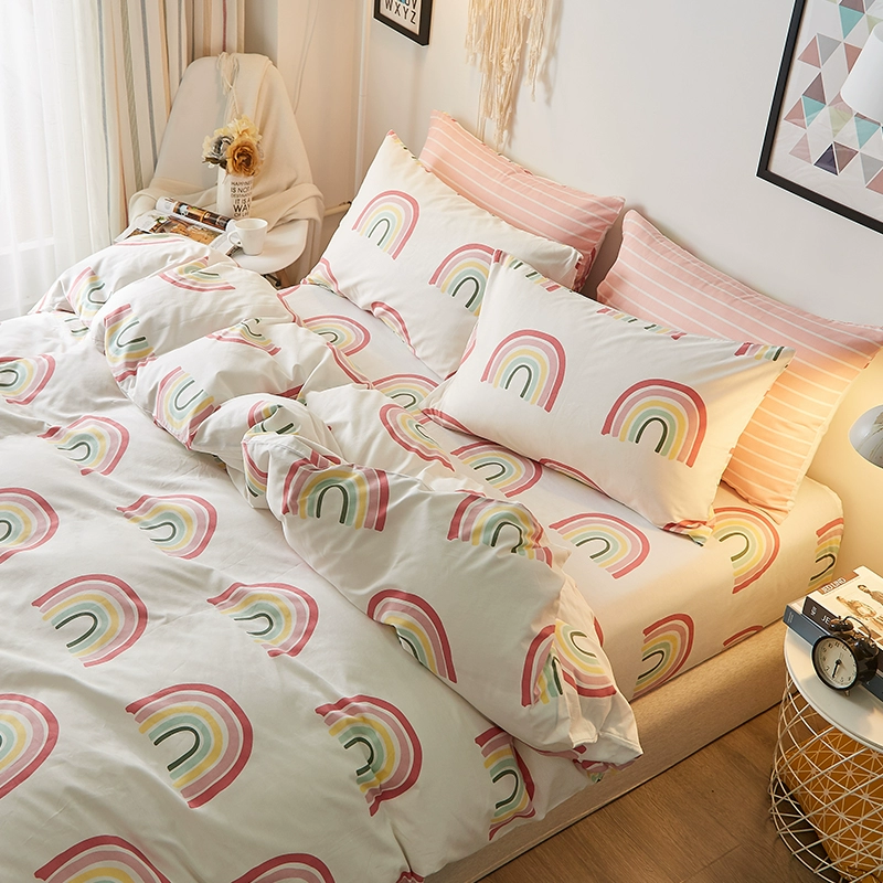 Dream Valley Beauty Home Cotton Sheets 1.8 Đôi chăn gối Đơn mảnh Cô gái dễ thương Bông ngọt Ký túc xá sinh viên - Khăn trải giường