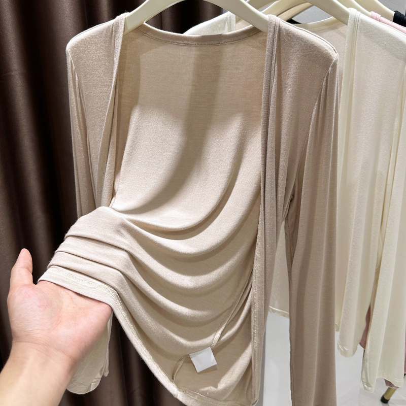 Soft Knitted Cardigan Jacket, Thin Style for Women, Summer Ice Silk Modal, Paired with a Slip Dress, Worn as a Shawl, Sun Protection Cover-Up