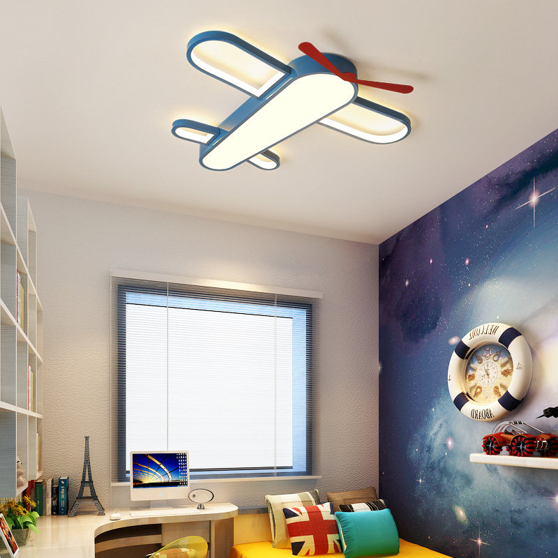 2023 new aircraft lamp children's room ceiling lamp boy bedroom creative Nordic simple modern cartoon room lamp