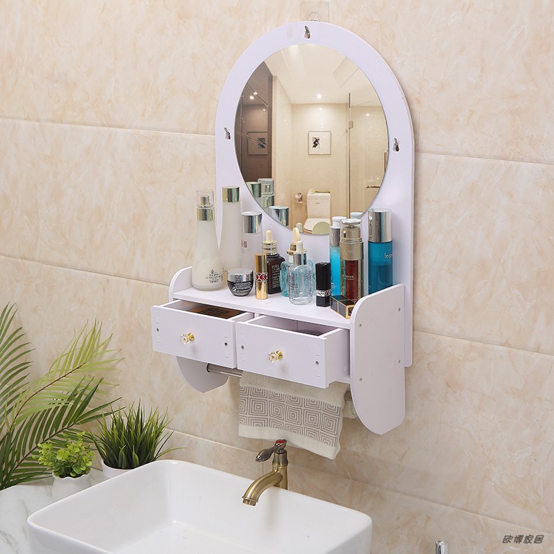 Mirror cabinet storage box Nordic simple modern bathroom toilet toilet wall type washstand washbasin cabinet alone