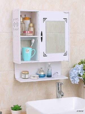 Gương tủ phòng tắm đục lỗ tủ gương phòng tắm bệ rửa vệ sinh ký túc xá treo tường gương kệ treo tường tủ gương phòng tắm caesar tủ gương nhà tắm thông minh 