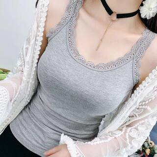 Summer Camisole for Women, Plus Size, Slim Fit, Korean Style, Suitable for Wearing Outside or as an Inner Layer, with Lace Trim, Sleeveless, Small Camisole Base Shirt