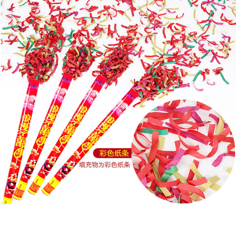 Wedding supplies Opening ceremony celebration Hand-held wedding salute ribbon bouquet tube Wedding petals Concierge flower peach heart