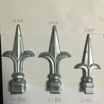 Iron art hollow iron sheet gun head door spear guard rail fence pointed 25 square pipe 30 square pipe spear tip