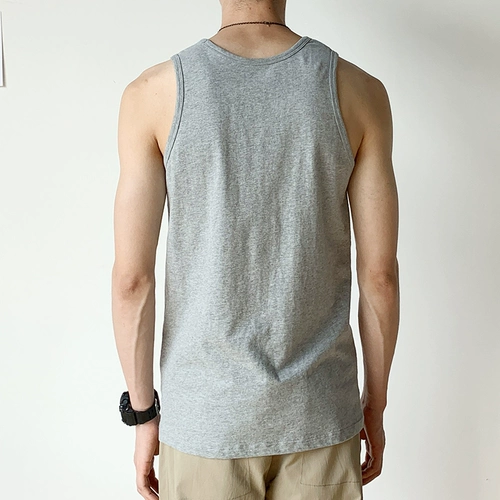 Хлопковый жилет, летняя спортивная мужская обувь, футболка для спортзала без рукавов, в американском стиле