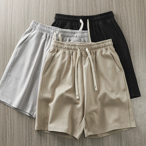 Трикотажные летние шорты, цветные штаны для отдыха, в американском стиле, свободный прямой крой