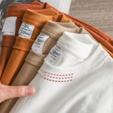 Летняя хлопковая футболка с коротким рукавом для отдыха, в американском стиле, свободный крой, короткий рукав