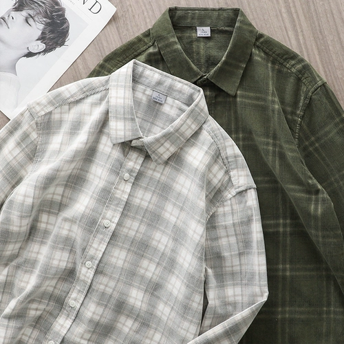 Осенняя рубашка, хлопковая куртка, в американском стиле, изысканный стиль