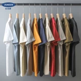 Хлопковая белая приятная телу летняя футболка с коротким рукавом, в американском стиле