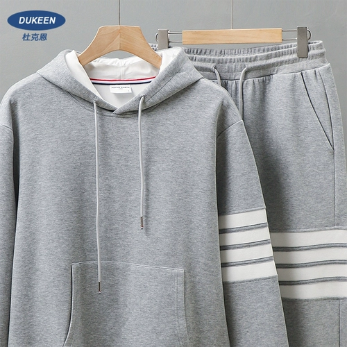 Осенний элитный спортивный костюм, толстовка с капюшоном, комплект для отдыха, в американском стиле