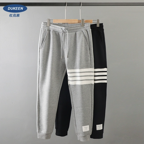 Утепленные демисезонные классические штаны, повседневные брюки, увеличенная толщина