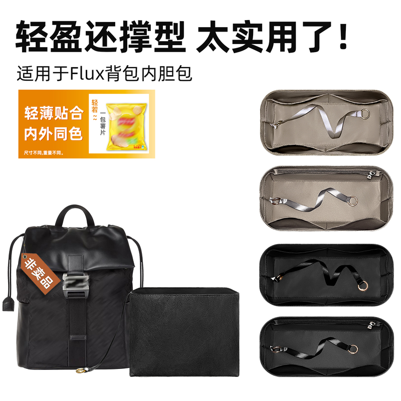 Suitable for Fendi Flux Backpack Inner Bag, Storage, Same Color Inside and Outside, Dupont Paper, Lightweight and Supportive