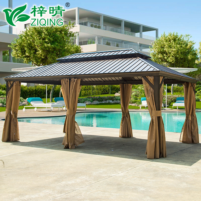 Ziqing Outdoor Pavilion Outdoor Garden Garden Pavilion Aluminum Alloy Pavilion Tent Garden Terrace