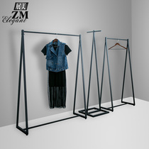 Hangers Clothing store display rack Display stand Floor-standing Nakajima rack Clothing rack Womens store shelves Childrens clothing retro