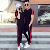 Мужской летний спортивный костюм для влюбленных для отдыха, комплект, коллекция 2021, в корейском стиле, короткий рукав