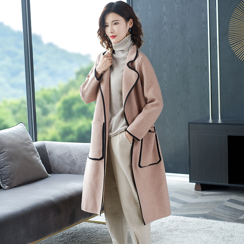 Dệt kim nữ cardigan giữa những chiều dài mùa thu / đông 2019 mới loose-fitting lớn mã áo len áo khoác dày mặc một chiếc áo khoác khăn choàng