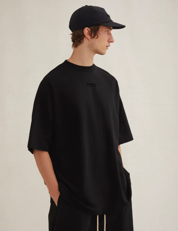 Ф Fear of God Essentials 2024SS летняя новая печать компактных букв на груди коротким рукавом T-shirt облегающая