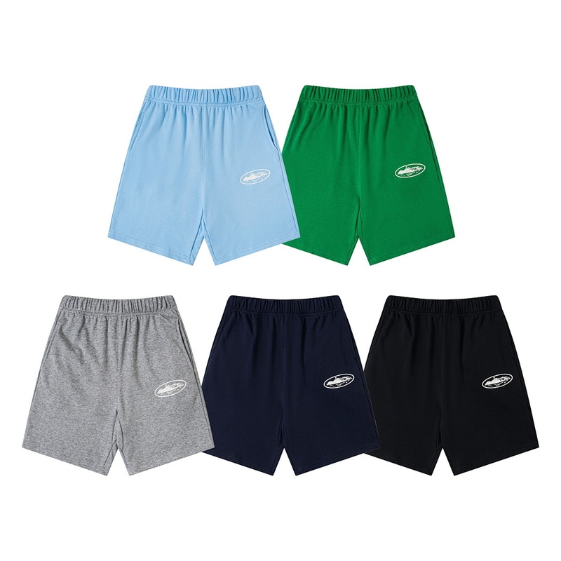Corteiz Five-Point Shorts American High Street Fashion Brand Sports Casual Sailing Logo Print Pure Cotton Drawstring Shorts Summer