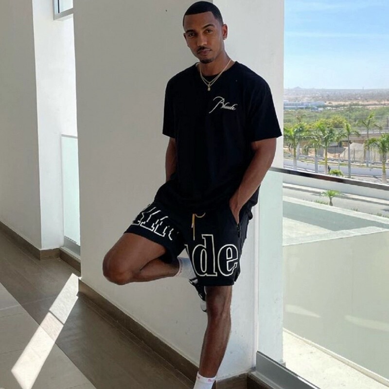 Rhude Marlboro Trendy High Street Summer Letter Print Pill Zipper Basketball Sports Quick-Drying Beach Shorts