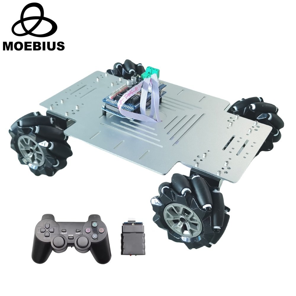 20KG载重PS2遥控Arduino麦克纳姆轮小车底盘全向轮机器人PID测速
