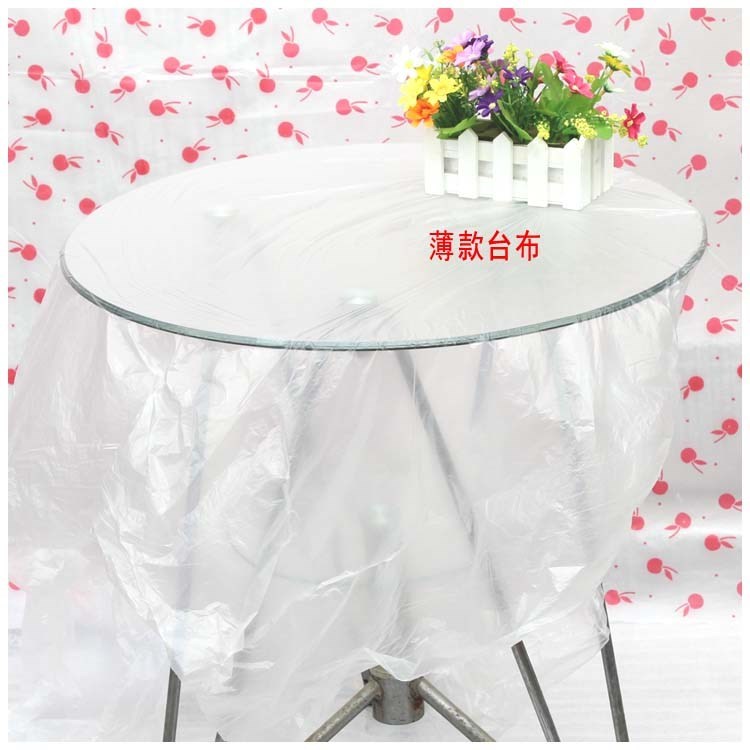 Khăn trải bàn dùng một lần bàn tròn tiệc cưới nhà khách sạn nhựa chống dầu hình chữ nhật tròn trắng không thấm nước bàn ăn - Các món ăn dùng một lần thìa nhựa dùng 1 lần