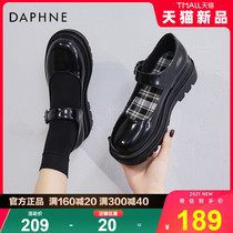 Daphne womens shoes 2022 spring new college wind retro style shoes 100 hitchhiking students small leather shoes thick bottom women
