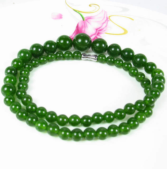 Xinjiang and Tian jade necklace Beyjade necklace with spinach green woman with jade chain Sub-tower-shaped Tetris-shaped Ping An buckle