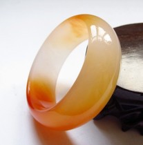 Special price Xinjiang Hetian jade bracelet Gobi sugar white jade bracelet widened and thickened gold wire jade bracelet