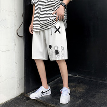 Port Wind Shorts Men 2021 cartoon Cartoon Printed Loose Han Edition Trend Spring Summer New Leisure 50% Pants Men