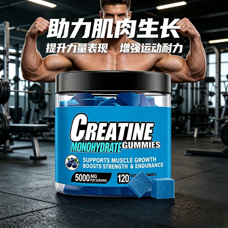 Sports Muscle-Building Creatine Cross-Border High-Content Hydrolyzed Creatine Gummies Creatine Gummies Dietary Supplement