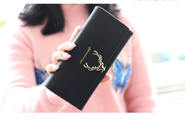 Ví dài mới 2018 nữ phiên bản Hàn Quốc của ví nhiều thẻ thời trang túi nhỏ hình con nai nhỏ tươi mờ ví tiền nam