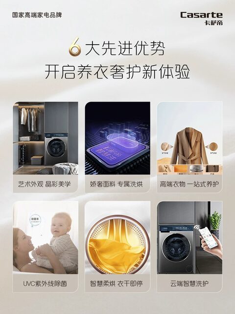 Casarte C1 Hd10Wt2Elu1 Household Washing and Drying Integrated Flat-Mounted Drum Washing Machine C1 H10S3Cu1