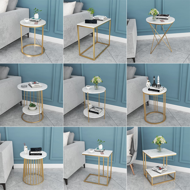 Nordic marble side a few living room sofa corner a few light luxury small round table simple modern bedroom mutch sideboard coffee table