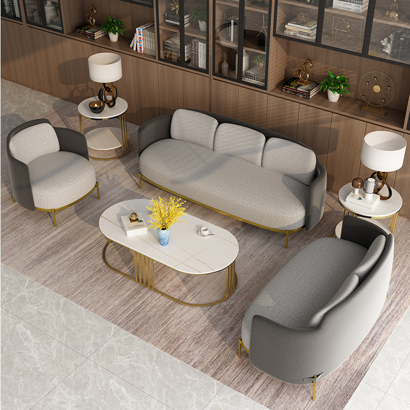 Office sofa minimalist modern tea table Composition Suite Hospitality Room Business guest trio Place Relax Area Sofa