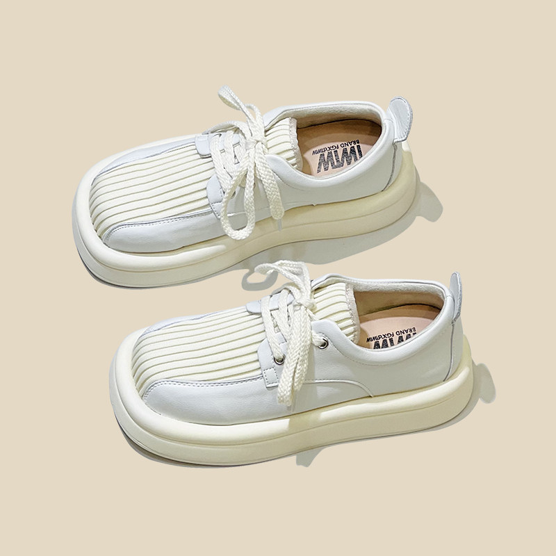 Small white shoes super - fire fashion with single shoes thick soles and leisure big shoes