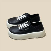 Hangzhou new push can two wear Han version of thick sole casual bread shoes and soft soles leather big shoes