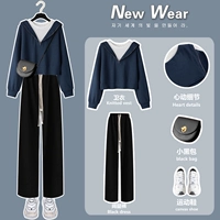 Синий комплект, коллекция 2023, городской стиль, тренд сезона