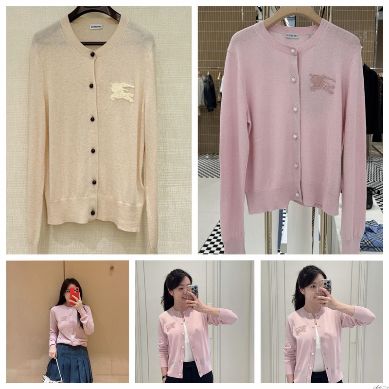 Burberry/Burberry New Collection Horse Pearl Button Knit Cardigan for Women Sweater Jacket for Men