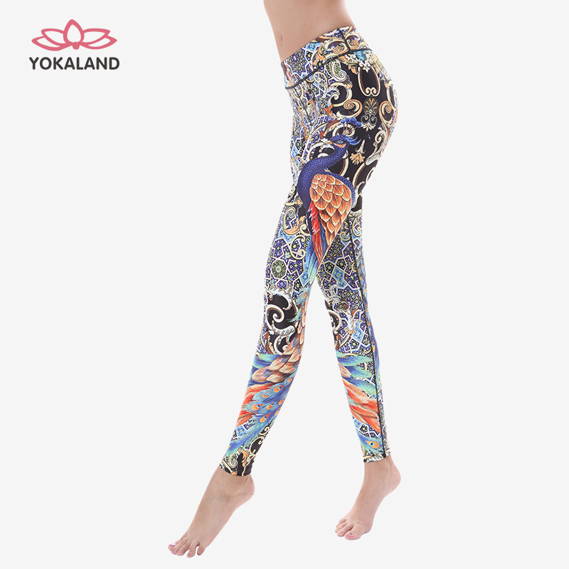 Yukari yoga suit new sun goddess printed pants Fitness exercise thin yoga nine-point pants BPW060