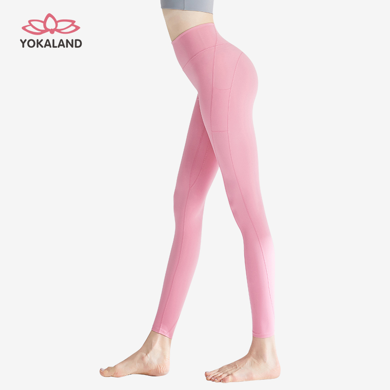 Yukari yoga pants women's BPW280 high waist naked sense of thin stretch running fitness quick-drying sports nine-point pants