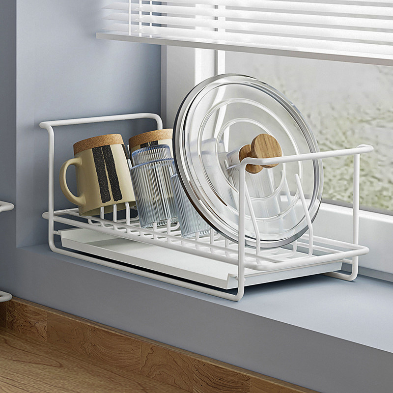 Household single-layer dish storage and dish rack overall cabinet draws inner dish rack kitchen chopsticks tube washing chopsticks water filter rack