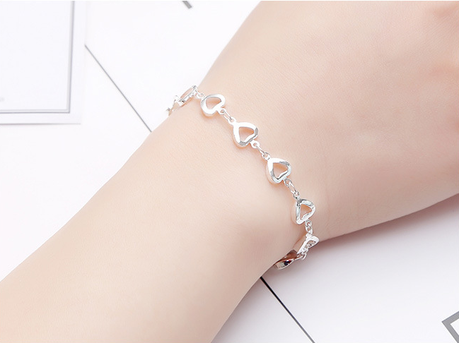 Mạ bạc Vòng Đeo Tay Nữ Sinh Viên Hàn Quốc Cá Tính Đơn Giản Vài Ngọt Ngào Bracelet Hàn Quốc Đính Trang Sức Phụ Kiện